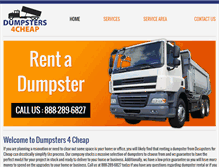 Tablet Screenshot of dumpsters4cheap.com