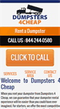 Mobile Screenshot of dumpsters4cheap.net